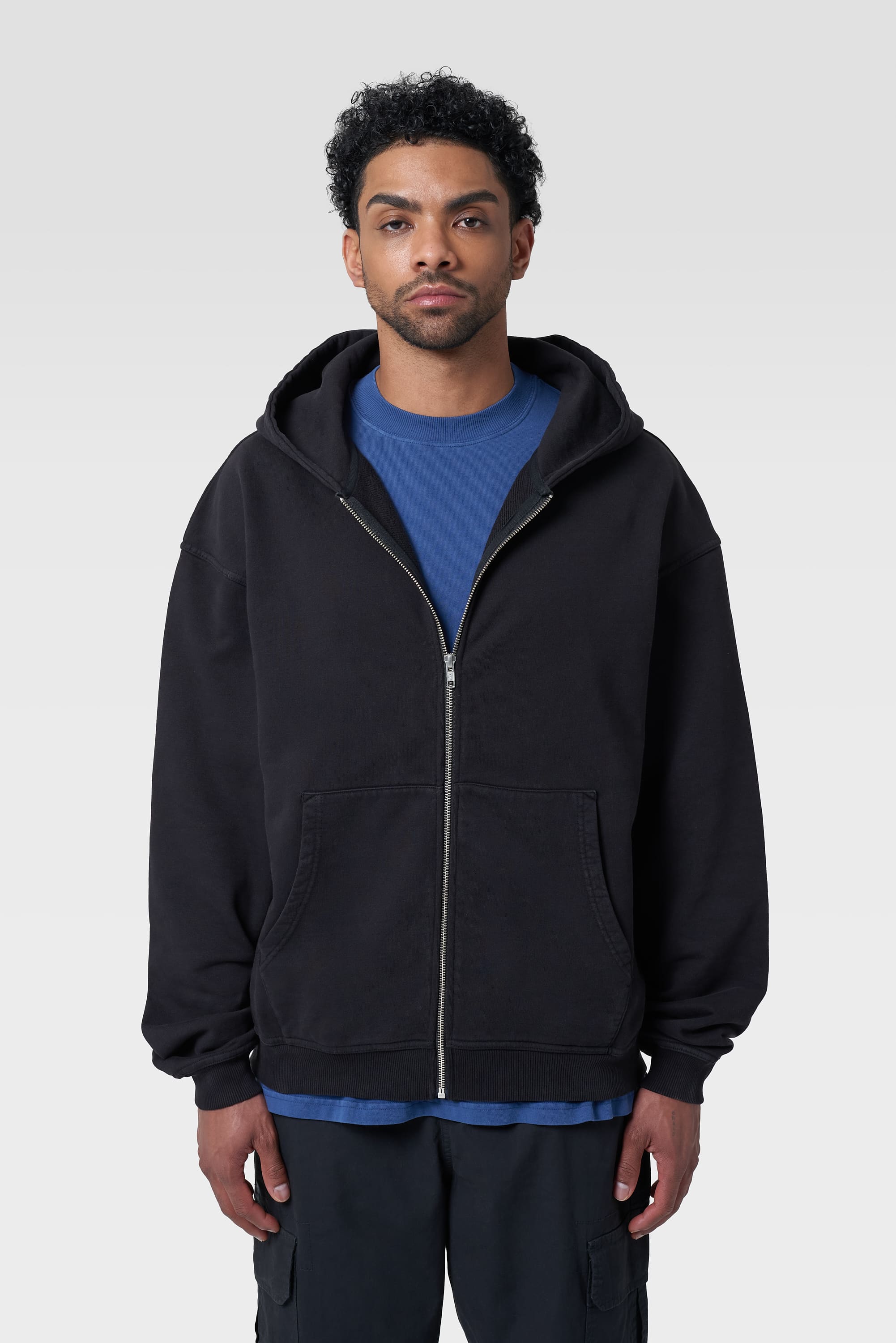480 GSM Black Zip-Hoodie – René Bassett