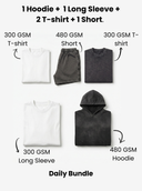 Daily Bundle: 1 Hoodie + 1 Long Sleeve + 2 T-shirt + 1 Short