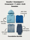 Foundation Bundle: 1 Hoodie + 1 Sweatpants + 1 Crewneck + 1 T-shirt
