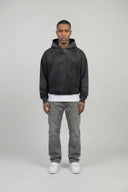 480 GSM Black Sun Faded Hoodie