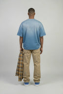 300 GSM Ensign Blue Sun Faded T-Shirt