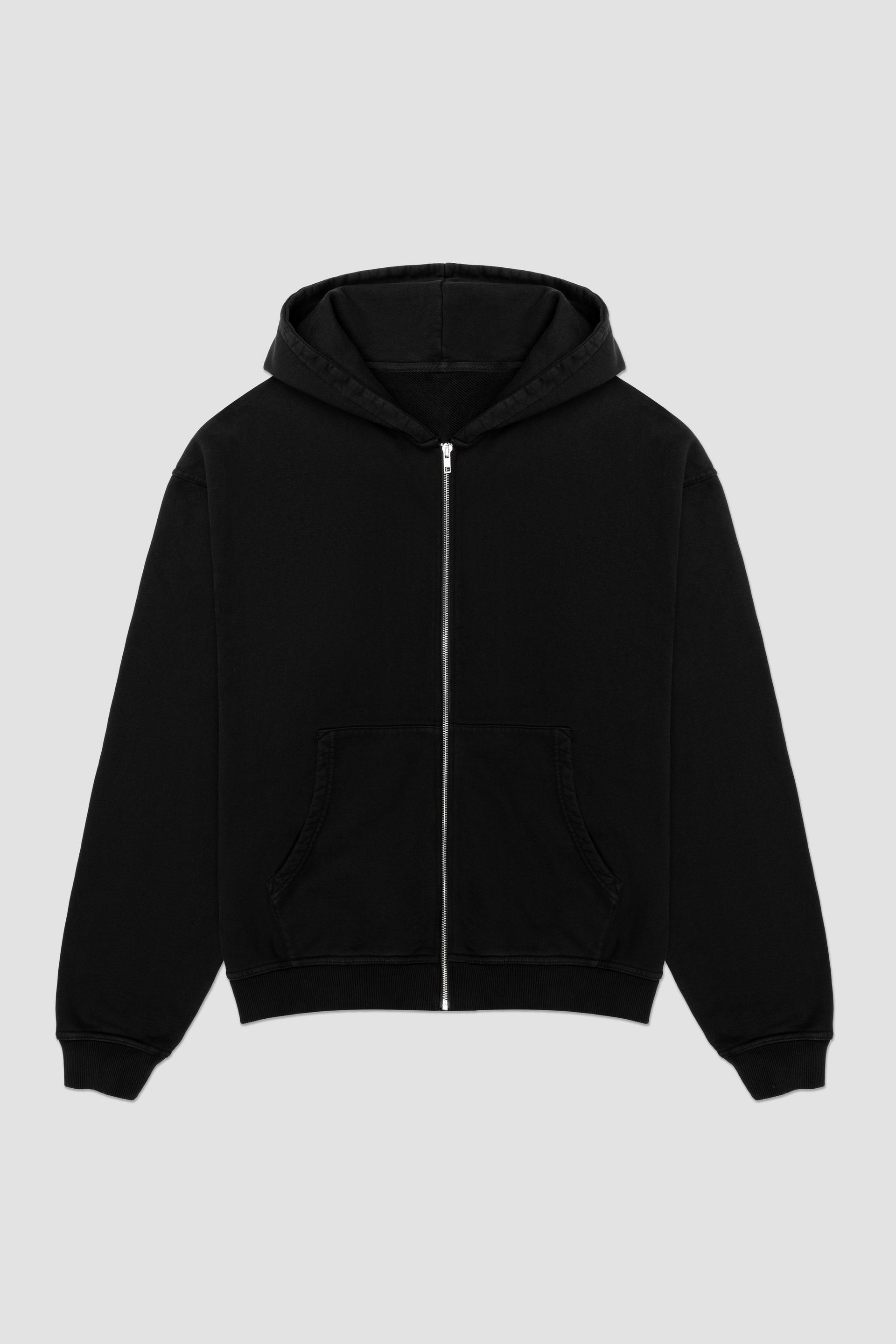 480 GSM Black Zip-Hoodie – René Bassett 480 GSM Black Zip-Hoodie – René Bassett